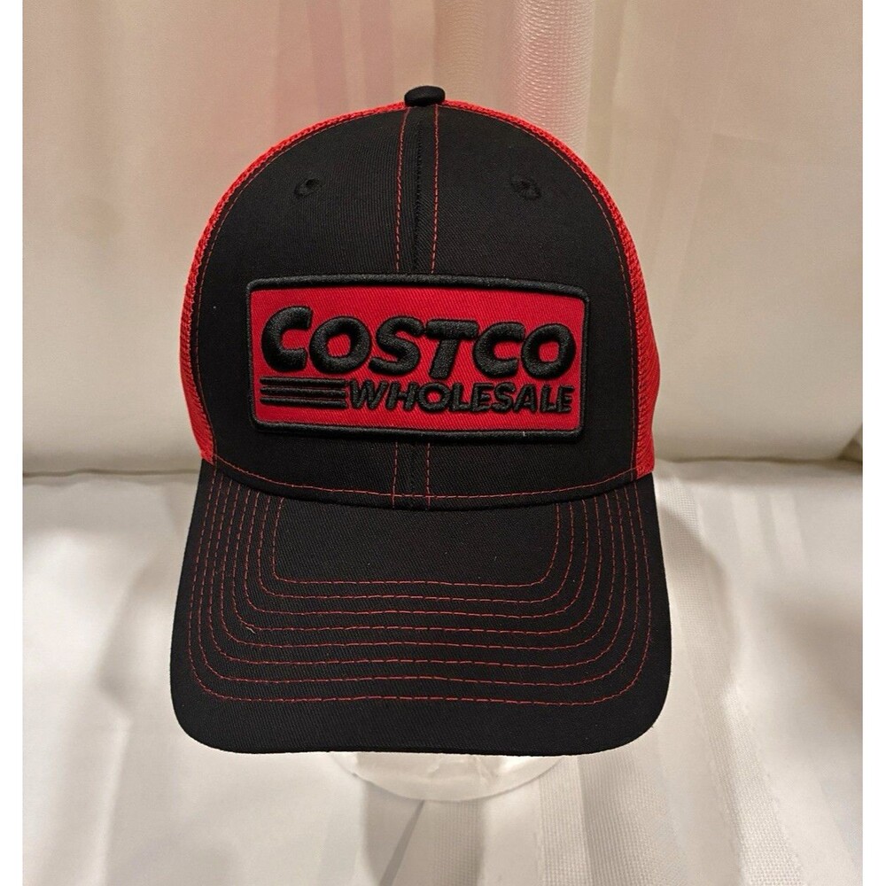 Costco Black/Red Mesh Trucker Snapback Hat Cap Department Stores Theme